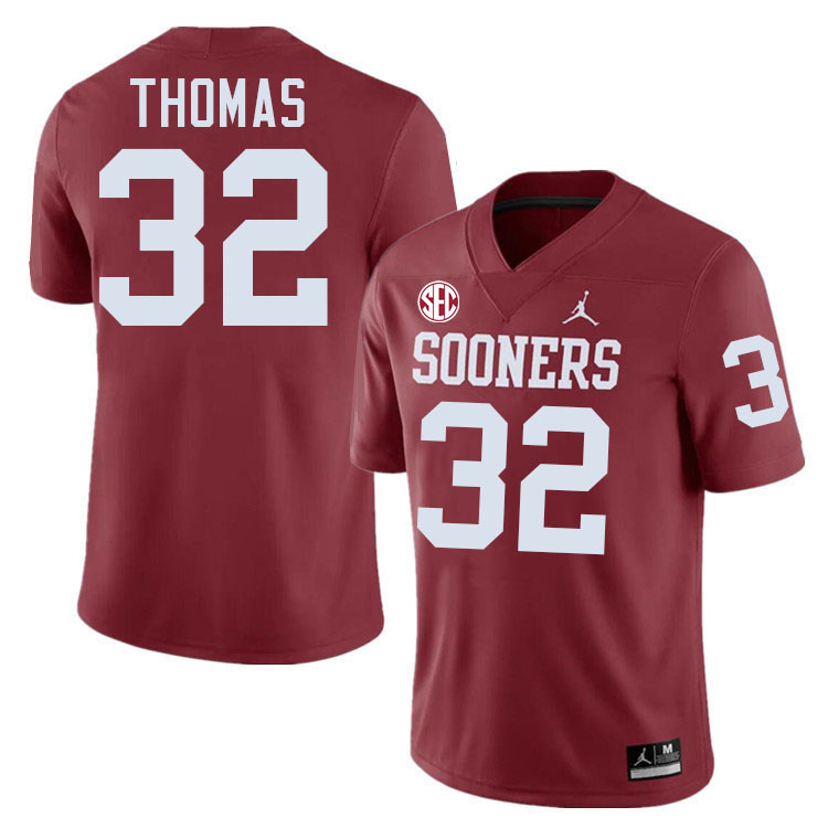 Oklahoma Sooners #32 R Mason Thomas College Football Jerseys,Uniforms-Crimson